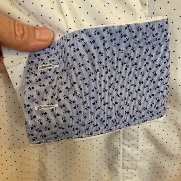 RESERVED polka dot button down dress shirt - Picture 4 of 4